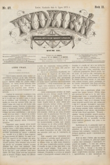 Tydzień Literacki, Artystyczny, Naukowy i Społeczny. R.2, T.2, nr 27 (4 lipca 1875)
