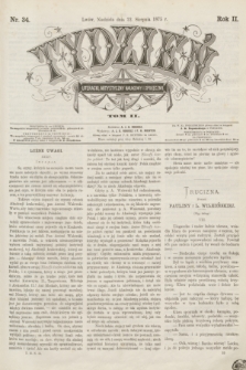 Tydzień Literacki, Artystyczny, Naukowy i Społeczny. R.2, T.2, nr 34 (22 sierpnia 1875)