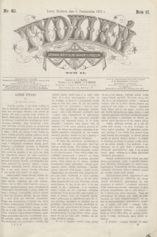 Tydzień Literacki, Artystyczny, Naukowy i Społeczny. R.2, T.2, nr 40 (3 października 1875)