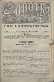 Sobótka : tygodnik belletrystyczny illustrowany. R.1, № 14 (3 kwietnia 1869)