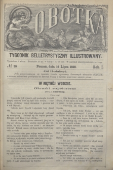 Sobótka : tygodnik belletrystyczny illustrowany. R.1, № 28 (10 lipca 1869)