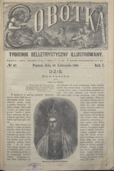 Sobótka : tygodnik belletrystyczny illustrowany. R.1, № 47 (20 listopada 1869)