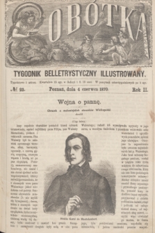 Sobótka : tygodnik belletrystyczny illustrowany. R.2, № 23 (4 c zerwca 1870)