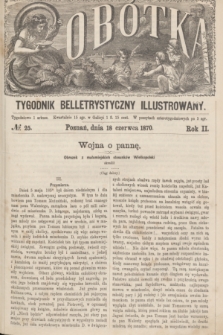 Sobótka : tygodnik belletrystyczny illustrowany. R.2, № 25 (18 czerwca 1870)