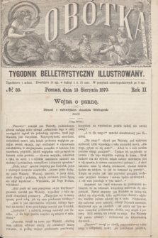 Sobótka : tygodnik belletrystyczny illustrowany. R.2, № 33 (13 sierpnia 1870)
