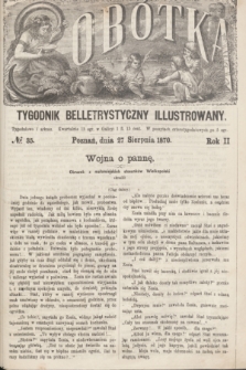 Sobótka : tygodnik belletrystyczny illustrowany. R.2, № 35 (27 sierpnia 1870)