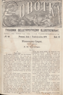 Sobótka : tygodnik belletrystyczny illustrowany. R.2, № 40 (1 października 1870)