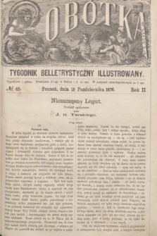 Sobótka : tygodnik belletrystyczny illustrowany. R.2, № 42 (15 października 1870)