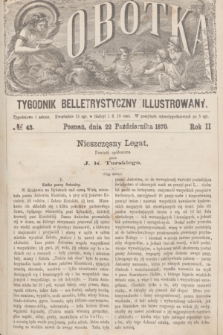 Sobótka : tygodnik belletrystyczny illustrowany. R.2, № 43 (22 października 1870)