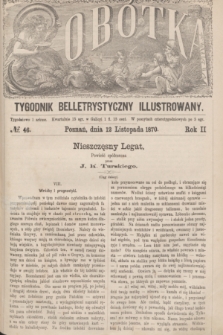 Sobótka : tygodnik belletrystyczny illustrowany. R.2, № 46 (12 listopada 1870)