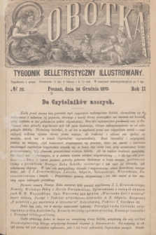 Sobótka : tygodnik belletrystyczny illustrowany. R.2, № 52 (24 grudnia 1870)