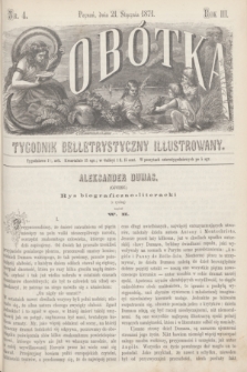 Sobótka : tygodnik belletrystyczny illustrowany. R.3, nr 4 (21 stycznia 1871)