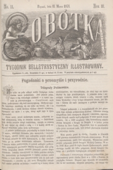 Sobótka : tygodnik belletrystyczny illustrowany. R.3, nr 11 (11 marca 1871)