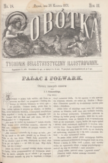 Sobótka : tygodnik belletrystyczny illustrowany. R.3, nr 18 (29 kwietnia 1871)