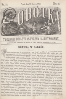 Sobótka : tygodnik belletrystyczny illustrowany. R.3, nr 24 (10 czerwca 1871)