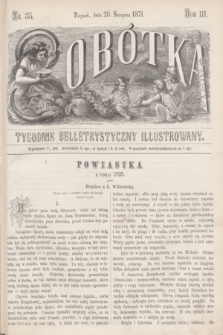 Sobótka : tygodnik belletrystyczny illustrowany. R.3, nr 35 (26 sierpnia 1871)