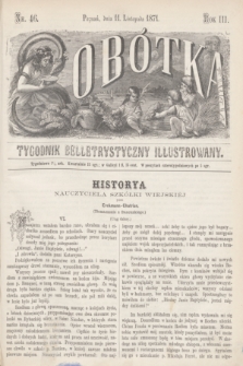 Sobótka : tygodnik belletrystyczny illustrowany. R.3, nr 46 (11 listopada 1871)