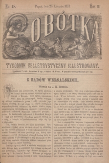 Sobótka : tygodnik belletrystyczny illustrowany. R.3, nr 48 (25 listopada 1871)