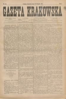 Gazeta Krakowska. R.1, nr 35 (25 sierpnia 1881)