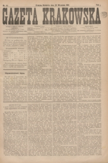 Gazeta Krakowska. R.1, nr 44 (25 września 1881)