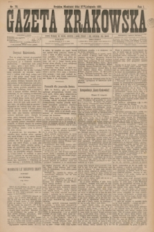 Gazeta Krakowska. R.1, nr 70 (27 listopada 1881)