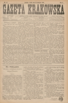 Gazeta Krakowska. R.2, nr 47 (19 kwietnia 1882)