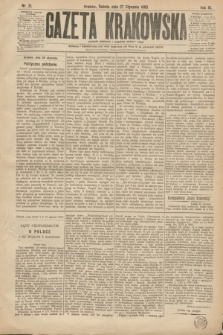 Gazeta Krakowska. R.3, nr 21 (27 stycznia 1883)