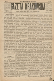 Gazeta Krakowska. R.3, nr 22 (28 stycznia 1883)
