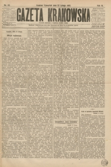 Gazeta Krakowska. R.3, nr 42 (22 lutego 1883)