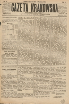 Gazeta Krakowska. R.3, nr 76 (5 kwietnia 1883)