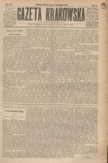 Gazeta Krakowska. R.3, nr 270 (27 listopada 1883)