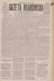 Gazeta Krakowska. R.3, nr 274 (1 grudnia 1883)