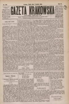 Gazeta Krakowska. R.3, nr 279 (7 grudnia 1883)