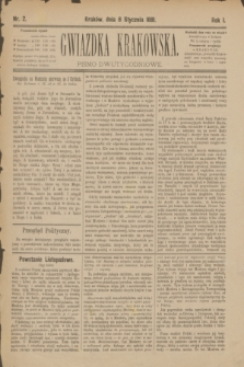 Gwiazdka Krakowska : pismo dwutygodniowe. R.1, nr 2 (8 stycznia 1881)