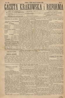 Gazeta Krakowska i Reforma. R.2, nr 223 (22 grudnia 1882)