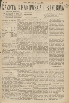 Gazeta Krakowska i Reforma. R.2, nr 228 (30 grudnia 1882)