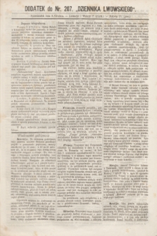 Dodatek do nr 207 „Dziennika Lwowskiego”. [R.1] (9 grudnia 1867)