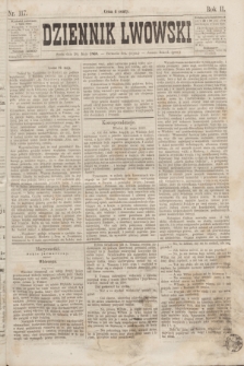 Dziennik Lwowski. R.2, nr 117 (20 maja 1868)