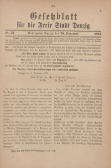 Gesetzblatt für die Freie Stadt Danzig.1924, Nr. 53 (28 November)