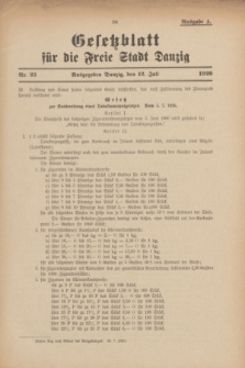 Gesetzblatt für die Freie Stadt Danzig.1926, Nr. 23 (12 Juli) - Ausgabe A