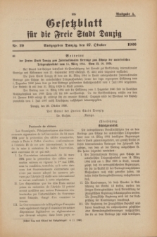 Gesetzblatt für die Freie Stadt Danzig.1926, Nr. 29 (27 Oktober) - Ausgabe A