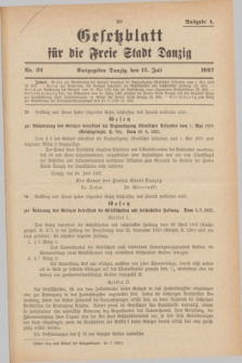 Gesetzblatt für die Freie Stadt Danzig.1927, Nr. 32 (13 Juli) - Ausgabe A