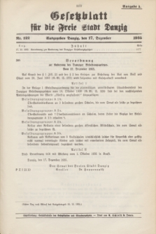 Gesetzblatt für die Freie Stadt Danzig.1935, Nr. 122 (17 Dezember) - Ausgabe A