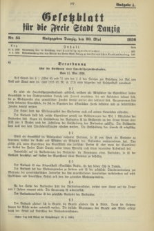 Gesetzblatt für die Freie Stadt Danzig.1936, Nr. 35 (20 Mai) - Ausgabe A