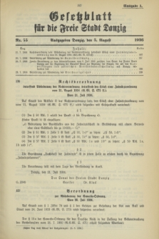 Gesetzblatt für die Freie Stadt Danzig.1936, Nr. 55 (5 August) - Ausgabe A