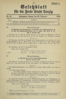 Gesetzblatt für die Freie Stadt Danzig.1936, Nr. 81 (30 Dezember) - Ausgabe A