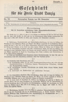 Gesetzblatt für die Freie Stadt Danzig.1937, Nr. 76 (30 November) - Ausgabe A