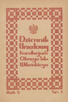 Dziennik Urzędowy Kuratorjum Okręgu Szkolnego Wileńskiego. R.10, Skorowidz alfabetyczny (1933)