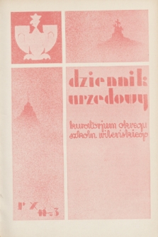 Dziennik Urzędowy Kuratorjum Okręgu Szkolnego Wileńskiego. R.10, nr 3 (1 marca 1933)