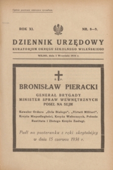 Dziennik Urzędowy Kuratorjum Okręgu Szkolnego Wileńskiego. R.11, nr 8/9 (1 września 1934)